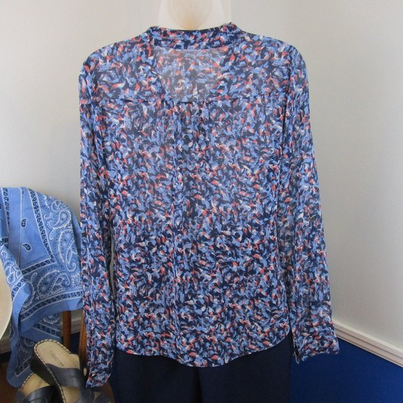 A.N.A V-Neck Popover Tunic Roll-Tab Blouse - Picture 8 of 11